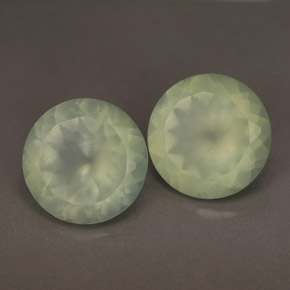 Prehnita verde natural 11,40ct, transparente, transparente/translúcido