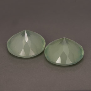 Prehnita verde natural 11,40ct, transparente, transparente/translúcido