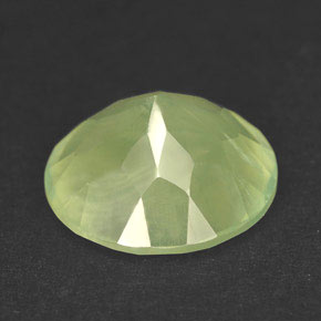 Prehnita verde natural 5,39ct, transparente, transparente/translúcido
