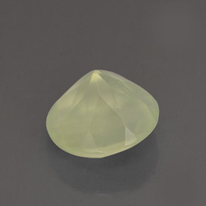 Prehnita verde natural 1,85ct, corte redondo, transparente
