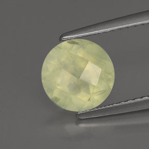 Prehnita verde natural 1,89ct, transparente, transparente/translúcido