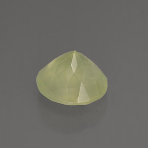 Prehnita verde natural 1,93ct, corte redondo, transparente