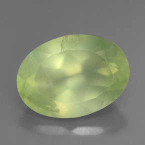 Prehnita verde natural 6,17ct, transparente, transparente/translúcido