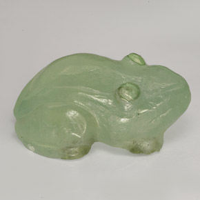 Prehnita verde natural 20,35ct, transparente, transparente/translúcido