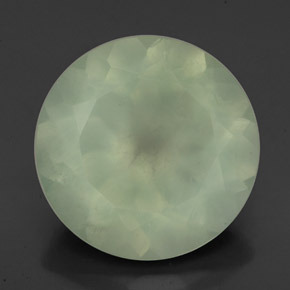 Prehnite Verde Natural 8.54ct, Corte Redondo, Translúcido