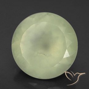 Prehnite Olive Green  Natural 9.06ct, Redondo, Translúcido