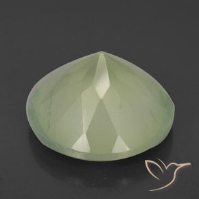 Prehnite Olive Green  Natural 9.06ct, Redondo, Translúcido