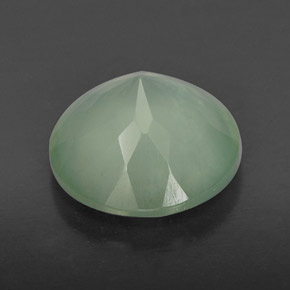 Prehnita verde natural 6,09ct, transparente, transparente/translúcido