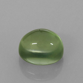 Prehnita verde natural 2,58ct, corte oval, translúcido
