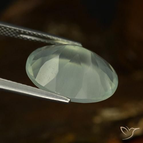 Prehnite Amarelo Claro Verde Natural 9.30ct, oval, Translúcido