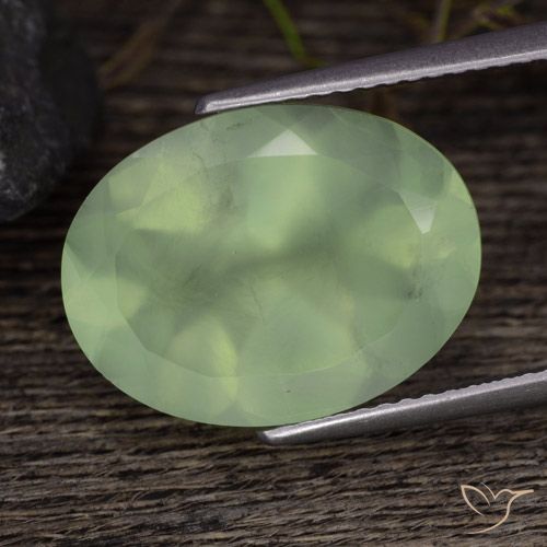 Prehnite de corte oval de 8,88 quilates, 16 x 12,1 mm da África do Sul, Photo A