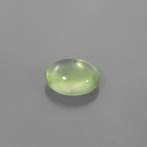 Prehnita verde natural 2,11ct, corte oval, transparente