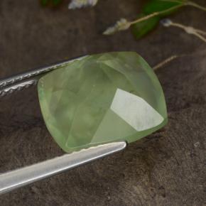 Prehnita verde natural 6,62ct, transparente, transparente/translúcido