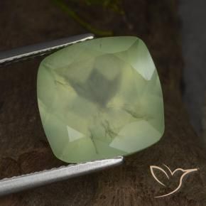 Prehnite Yellow Green  Natural 7.26ct, Almofada, Translúcido