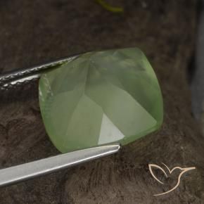 Prehnite Yellow Green  Natural 7.26ct, Almofada, Translúcido