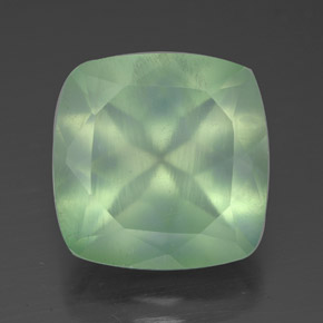 Prehnita verde natural 6,90ct, transparente, transparente/translúcido