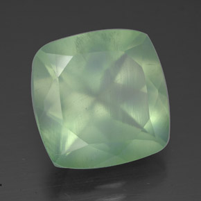 Prehnita verde natural 6,90ct, transparente, transparente/translúcido