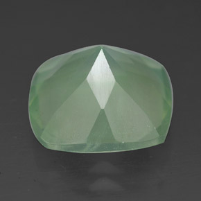 Prehnita verde natural 6,90ct, transparente, transparente/translúcido