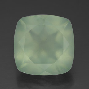 Prehnita verde natural 7,10ct, almofada cortada, translúcido