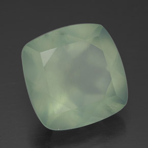 Prehnita verde natural 7,10ct, almofada cortada, translúcido