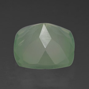 Prehnita verde natural 7,10ct, almofada cortada, translúcido