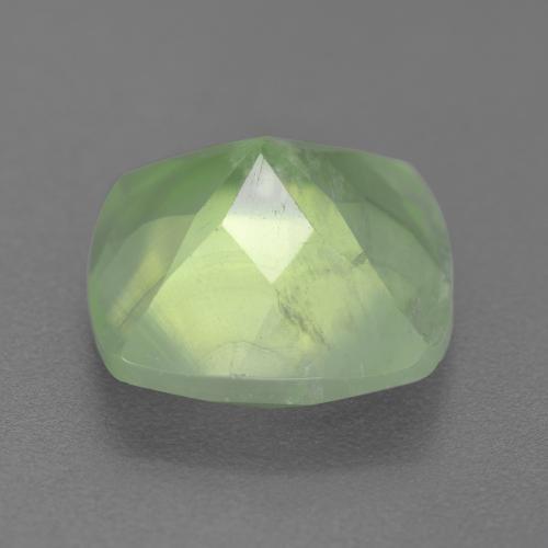 Prehnita verde natural 6,68ct, almofada cortada, translúcido