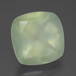 Prehnita verde natural 6,90ct, transparente, transparente/translúcido