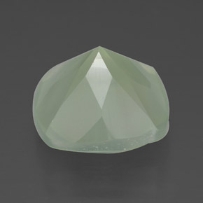 Prehnita verde natural 6,90ct, transparente, transparente/translúcido