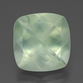 Prehnita verde natural 6,85ct, transparente, transparente/translúcido