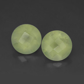 Pedras preciosas de prehnita verde natural de 3,78 ct, transparente, transparente/translúcido
