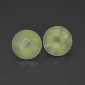 Pedras preciosas de prehnita verde natural de 3,78 ct, transparente, transparente/translúcido