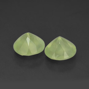 Pedras preciosas de prehnita verde natural de 3,78 ct, transparente, transparente/translúcido