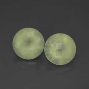 Pedras preciosas de prehnita verde natural de 3,98 ct, transparente, transparente/translúcido
