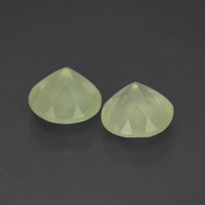 Pedras preciosas de prehnita verde natural de 3,98 ct, transparente, transparente/translúcido