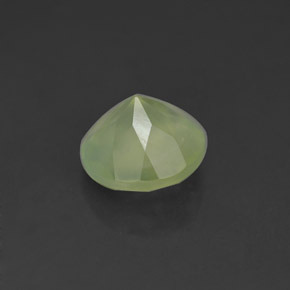 Prehnita verde natural 1,94ct, corte redondo, transparente