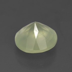 Prehnita verde natural 1,91ct, corte redondo, translúcido