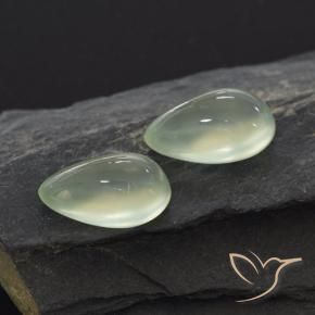 Pedras preciosas de Prehnite Yellow Green  natural de 5.44 ct, Formato de pêra, Transparente