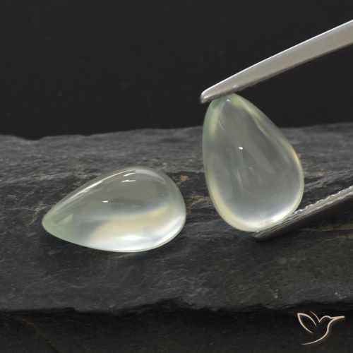 4.47ctw Natural Light Green  Prehnite, Formato de pêra, Transparente