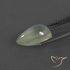 Prehnite Warm Green     Natural 4.50ct, Formato de pêra, Transparente