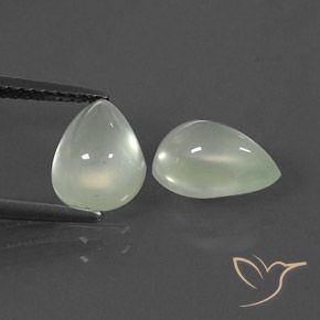 Pedras preciosas de Prehnite Yellow Green  natural de 3.71 ct, Formato de pêra, Transparente