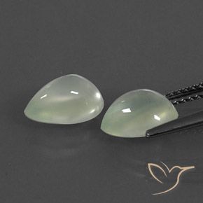 Pedras preciosas de Prehnite Yellow Green  natural de 3.71 ct, Formato de pêra, Transparente