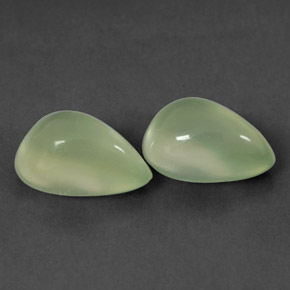 Pedras preciosas de Prehnite Verde natural de  ct, Formato de pêra, Transparente