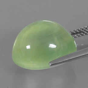 Prehnita verde natural 13,26ct, transparente, transparente/translúcido