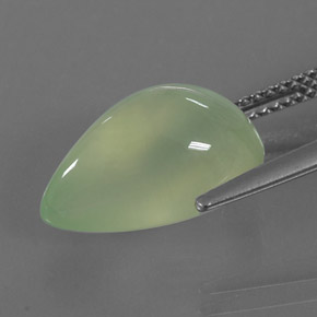 Prehnita verde natural 7,24ct, transparente, transparente/translúcido