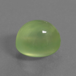 Prehnita verde natural 4,27ct, corte oval, translúcido