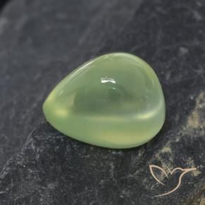 Prehnite Yellow Green  Natural 2.52ct, Formato de pêra, Transparente