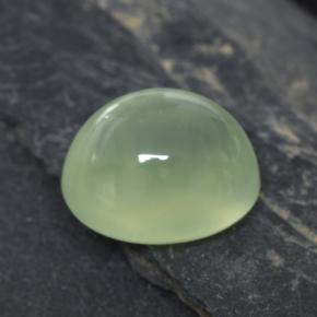 Prehnita verde natural 2,90ct, corte oval, transparente
