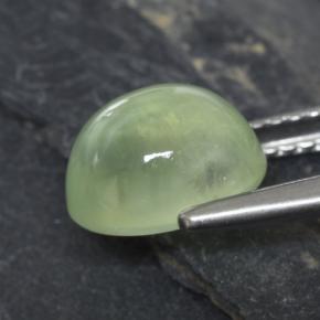 Prehnita verde natural 2,90ct, corte oval, transparente