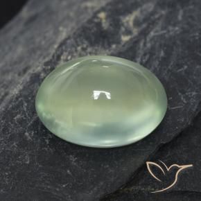 Prehnite Verde Sábio Muito Claro Natural 2.68ct, oval, Transparente