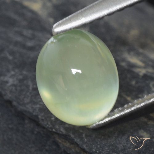 1.59ct Natural Pale Green  Prehnite, oval, Transparente